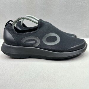 OOFOS OOmg Sport Low Mens Size 9 Shoes Black Recovery Comfort Support Slip-On